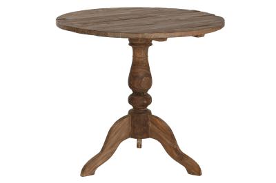 Product photograph of Natural Teak Round Side Table from Choice Furniture Superstore