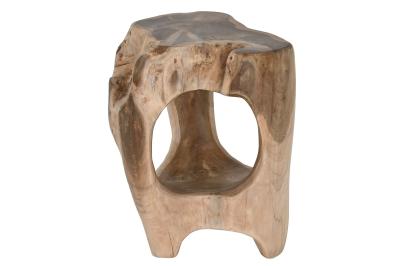 Product photograph of Natural Teak Small Side Table from Choice Furniture Superstore