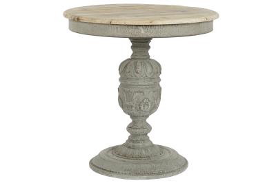 Product photograph of Neoclassic Aged Natural Round Side Table from Choice Furniture Superstore