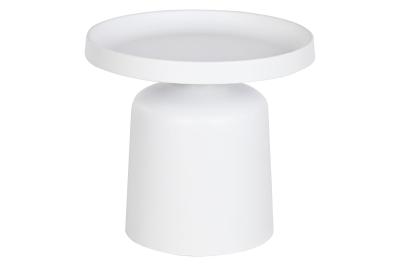 Product photograph of Urban White Metal Round Side Table from Choice Furniture Superstore