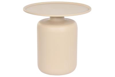 Product photograph of Urban Wrinkled Beige Round Side Table from Choice Furniture Superstore