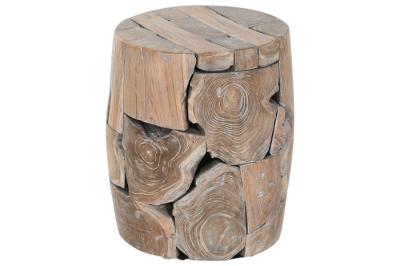 Product photograph of Natural Teak Round Small Side Table from Choice Furniture Superstore