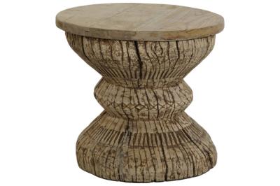 Product photograph of Natural Teak Wood Side Table from Choice Furniture Superstore