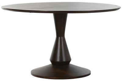 Product photograph of Acacia Wood 6 Seater Round Pedestal Dining Table from Choice Furniture Superstore