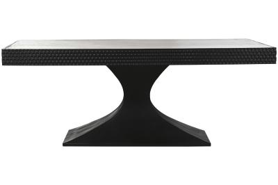 Product photograph of Black Marble 8 Seater Pedestal Dining Table from Choice Furniture Superstore