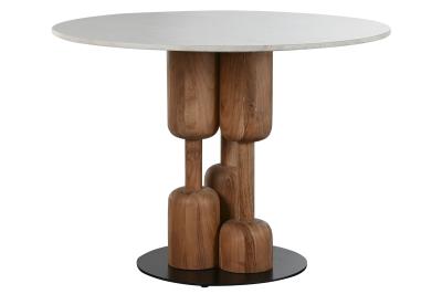 Product photograph of Modern White Marble Top 2 Seater Round Pedestal Dining Table from Choice Furniture Superstore