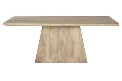 Product photograph of Natural Mango Wood 8 Seater Pedestal Dining Table from Choice Furniture Superstore