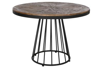 Shabby Wooden 2 Seater Round Pedestal Dining Table