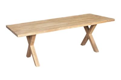 Product photograph of Balinese Teak 8 Seater Dining Table With Cross Legs from Choice Furniture Superstore