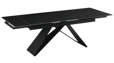 Modern Black Ceramic 68 Seater Extending Dining Table