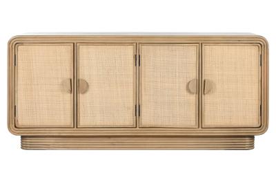 Product photograph of Balinese Wood Rattan 180cm Extra Large Sideboard - 4 Doors from Choice Furniture Superstore