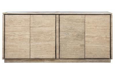 Marble And Wooden 180cm Extra Large Sideboard 4 Doors