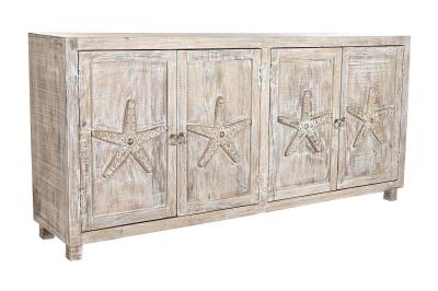 Mediterranean Mango Wood Extra Large Sideboard 4 Doors