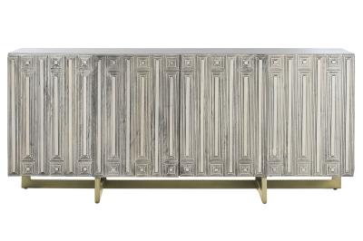 Product photograph of Modern White Mango Wood 180cm Extra Large Sideboard - 4 Doors from Choice Furniture Superstore