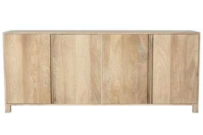 Natural Wooden 180cm Extra Large Sideboard 4 Doors