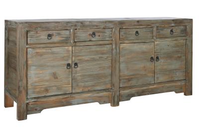 Oriental Solid Wood 200cm Extra Large Sideboard 4 Doors