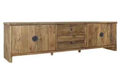 Oriental Wooden 240cm Extra Large Sideboard 4 Doors