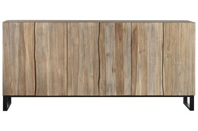 Product photograph of Tropical Teak Metal 180cm Extra Large Sideboard - 6 Doors from Choice Furniture Superstore