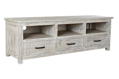 Indian Decape White Mango Wood 158cm Tv Unit