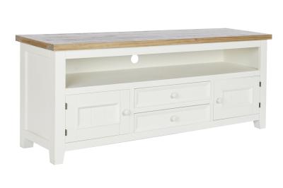 Product photograph of Silvassa Oak And White Tv Unit from Choice Furniture Superstore