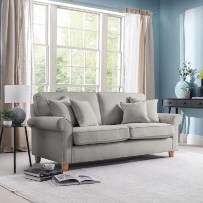 Carina Mink Fabric 4 Seater Sofa