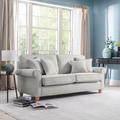 Carina Parchment Fabric 3 Seater Sofa