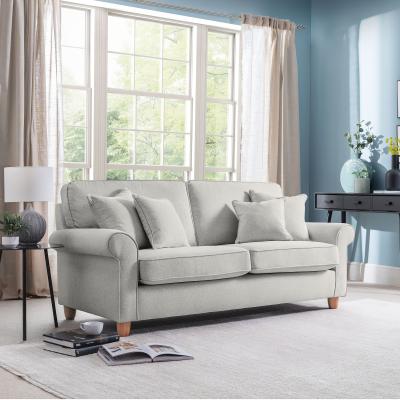 Carina Parchment Fabric 4 Seater Sofa