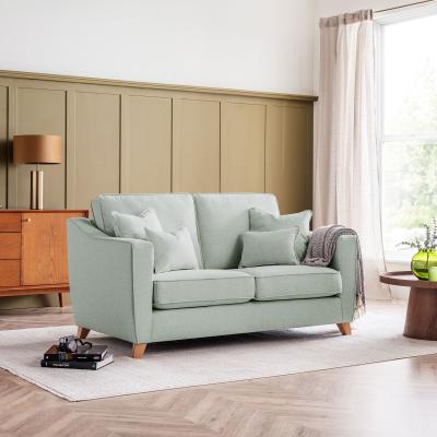 Linnet Aqua Fabric 2 Seater Sofa