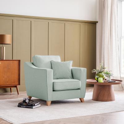 Linnet Aqua Fabric Armchair