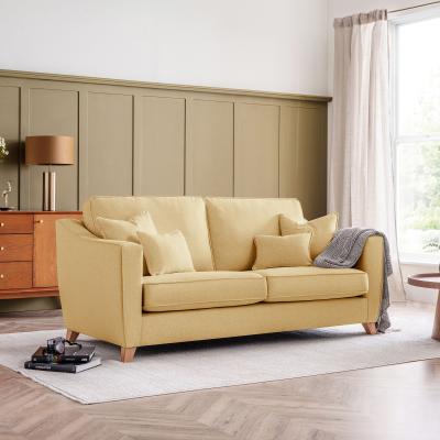 Linnet Corn Fabric 3 Seater Sofa