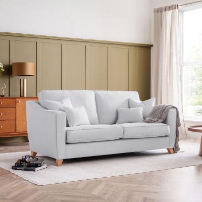 Linnet Dove Grey Fabric 3 Seater Sofa