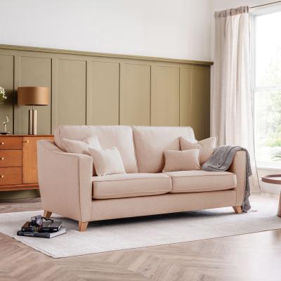 Linnet Pastel Fabric 3 Seater Sofa