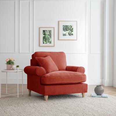 Marigot Apricot Fabric Armchair