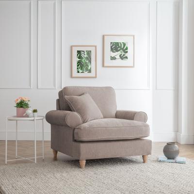 Marigot Putty Fabric Armchair