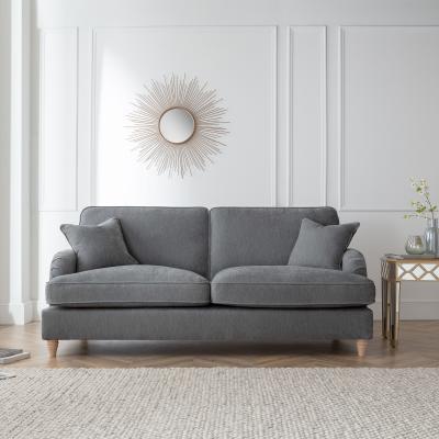 Manhattan Charcoal Fabric 3 Seater Sofa