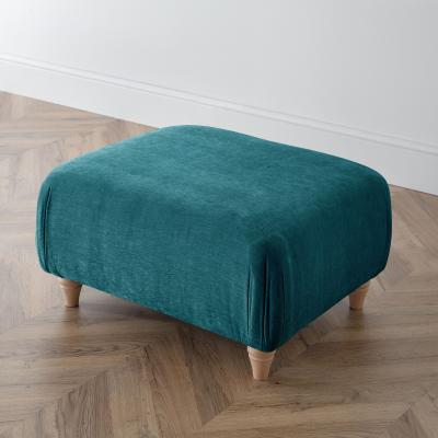 Manhattan Emerald Fabric Footstool