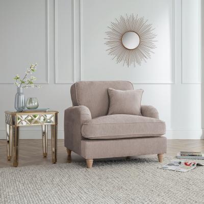 Manhattan Putty Fabric Armchair