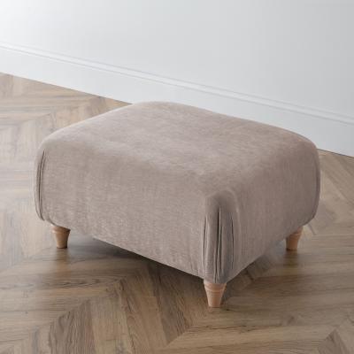 Manhattan Putty Fabric Footstool