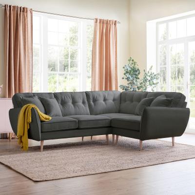 Kendal Charcoal Fabric 2 Corner 1 Sofa