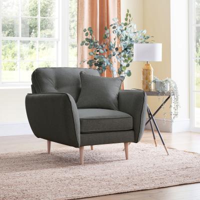 Kendal Charcoal Fabric Armchair