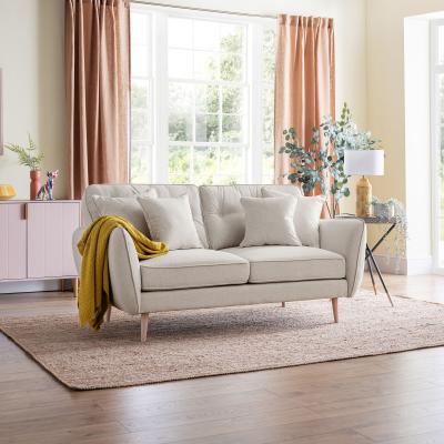 Kendal Linen Fabric 3 Seater Sofa