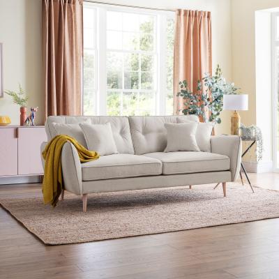 Kendal Linen Fabric 4 Seater Sofa