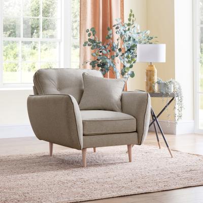 Kendal Mink Fabric Armchair