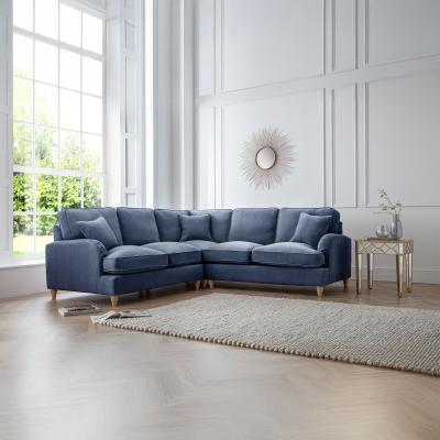 Marigot Navy Fabric 2 Corner 2 Sofa