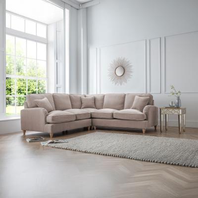 Manhattan Putty Fabric 2 Corner 2 Sofa