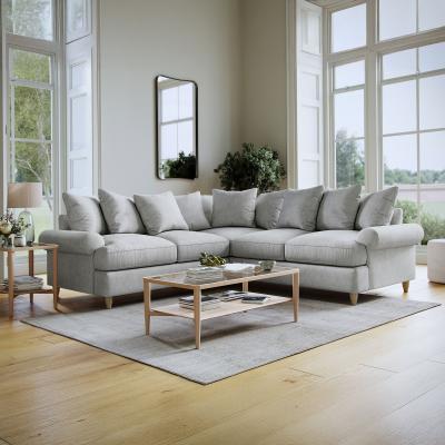 Narva Dove Grey Fabric 2 Corner 2 Sofa