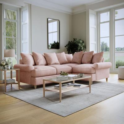 Narva Pastel Fabric 2 Corner 1 Sofa