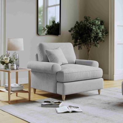 Narva Dove Grey Fabric Armchair