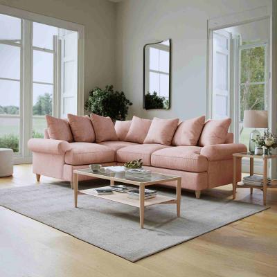 Narva Pastel Fabric 1 Corner 2 Sofa