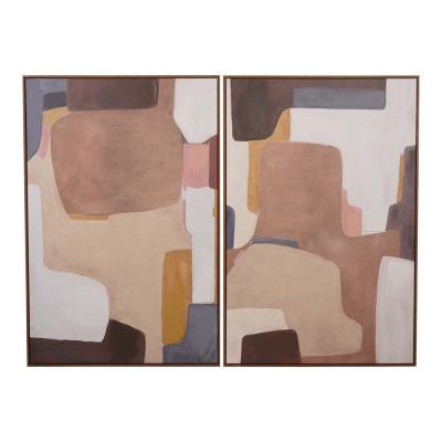 Product photograph of Libra Modern Abstract Wall Art Set Of Two from Choice Furniture Superstore